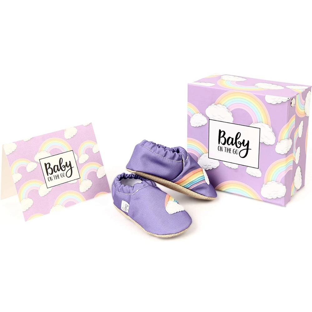 Baby On The Go First Steps Slip-On Baby Slipper, Rainbow